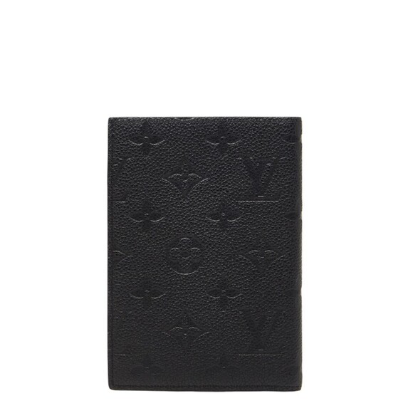 Louis Vuitton Monogram Empreinte Couverture Passport NM Case M63914 Noir Blac...